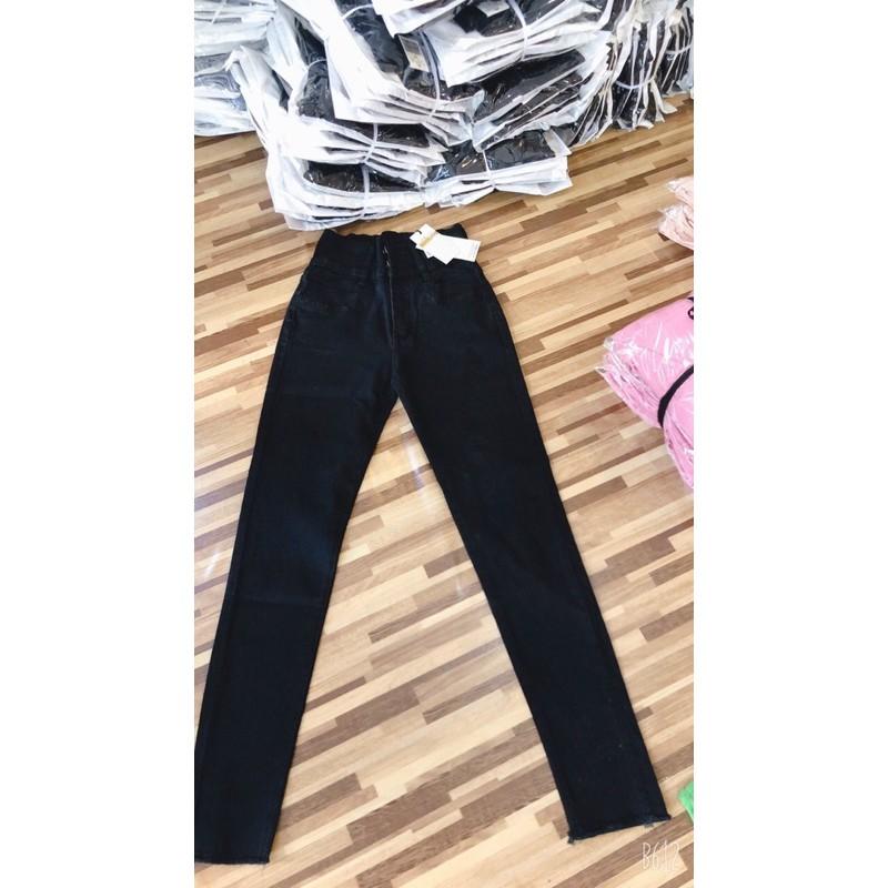 Quần Jeans Nữ Lưng Cao 2 nút tôn dáng