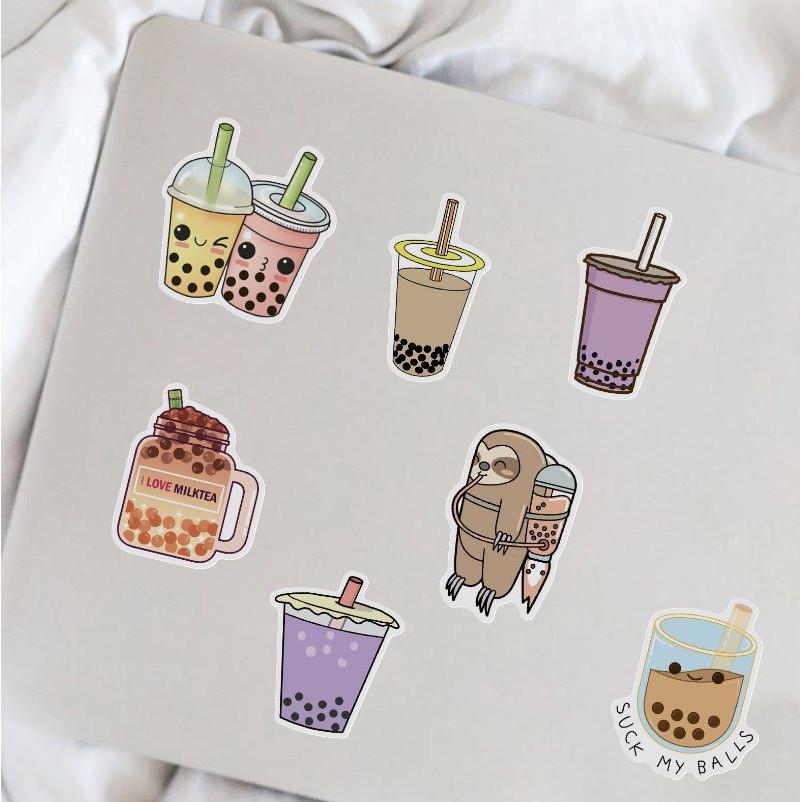 Sticker dán cao cấp Trà Sữa Trân Châu Cực COOL ms#209