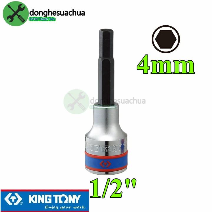 Tuýp lục giác 4mm Kingtony 403504 loại 1/2 dài 80mm