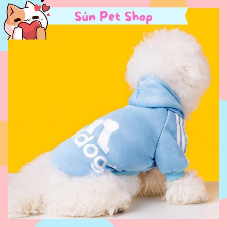 Áo nỉ Hoodie Adidog cho thú cưng, áo mùa đông cho chó mèo