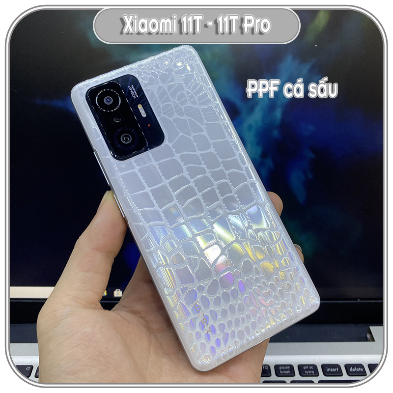 Dán PPF mặt sau trong suốt vân cá sấu cho các dòng máy Xiaomi 11T - 11T Pro