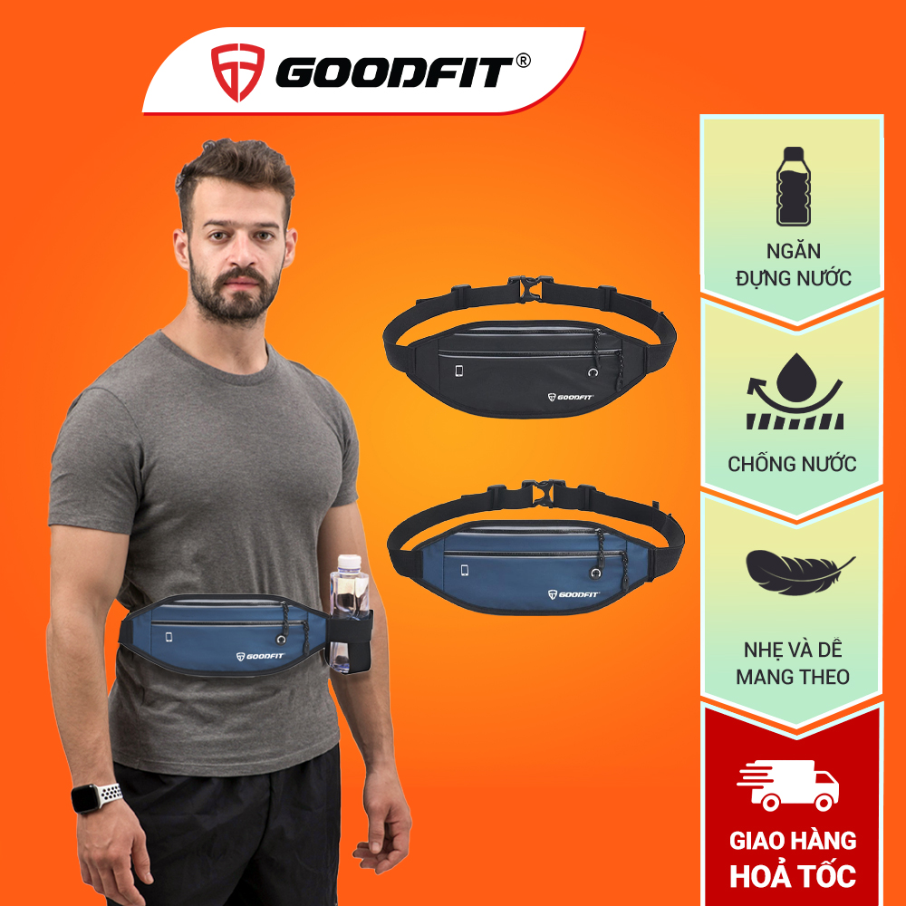 Túi đeo hông, đeo bụng, đeo chéo thể thao chạy bộ có ngăn đựng nước GoodFit GF112RB