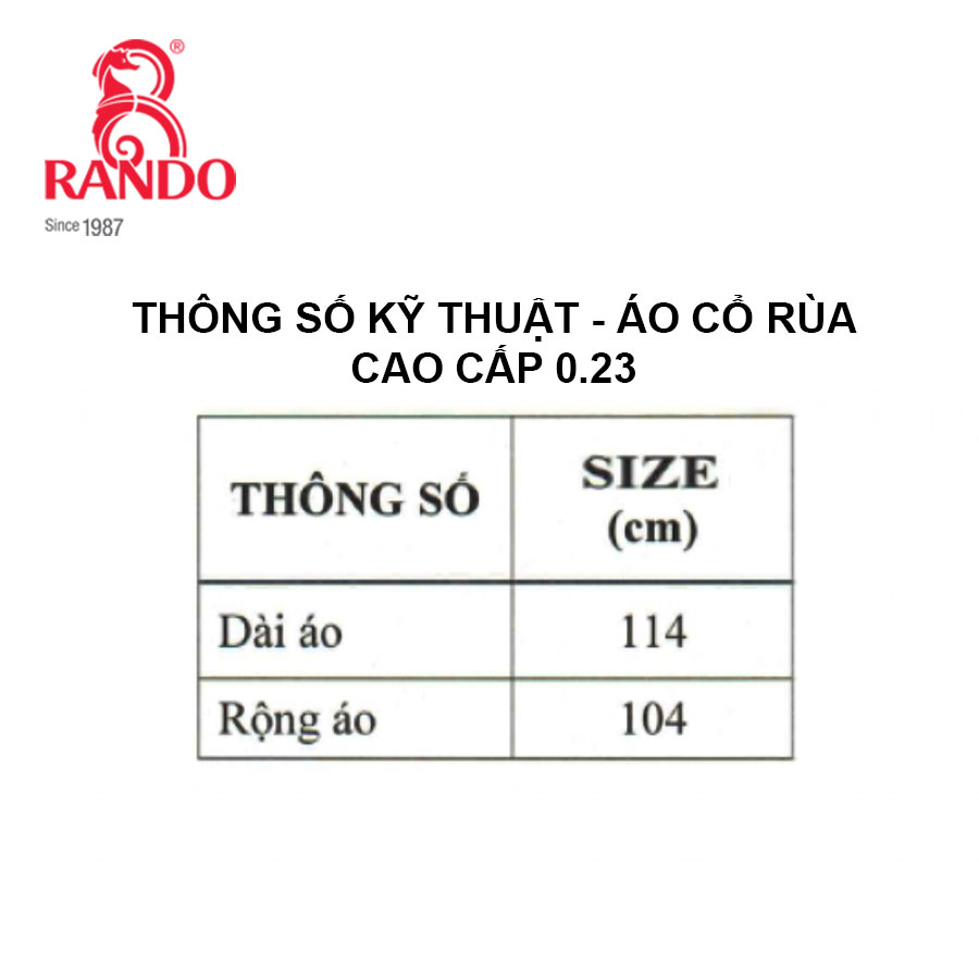 ÁO MƯA CỔ RÙA CAO CẤP, CHÍNH HÃNG RANDO