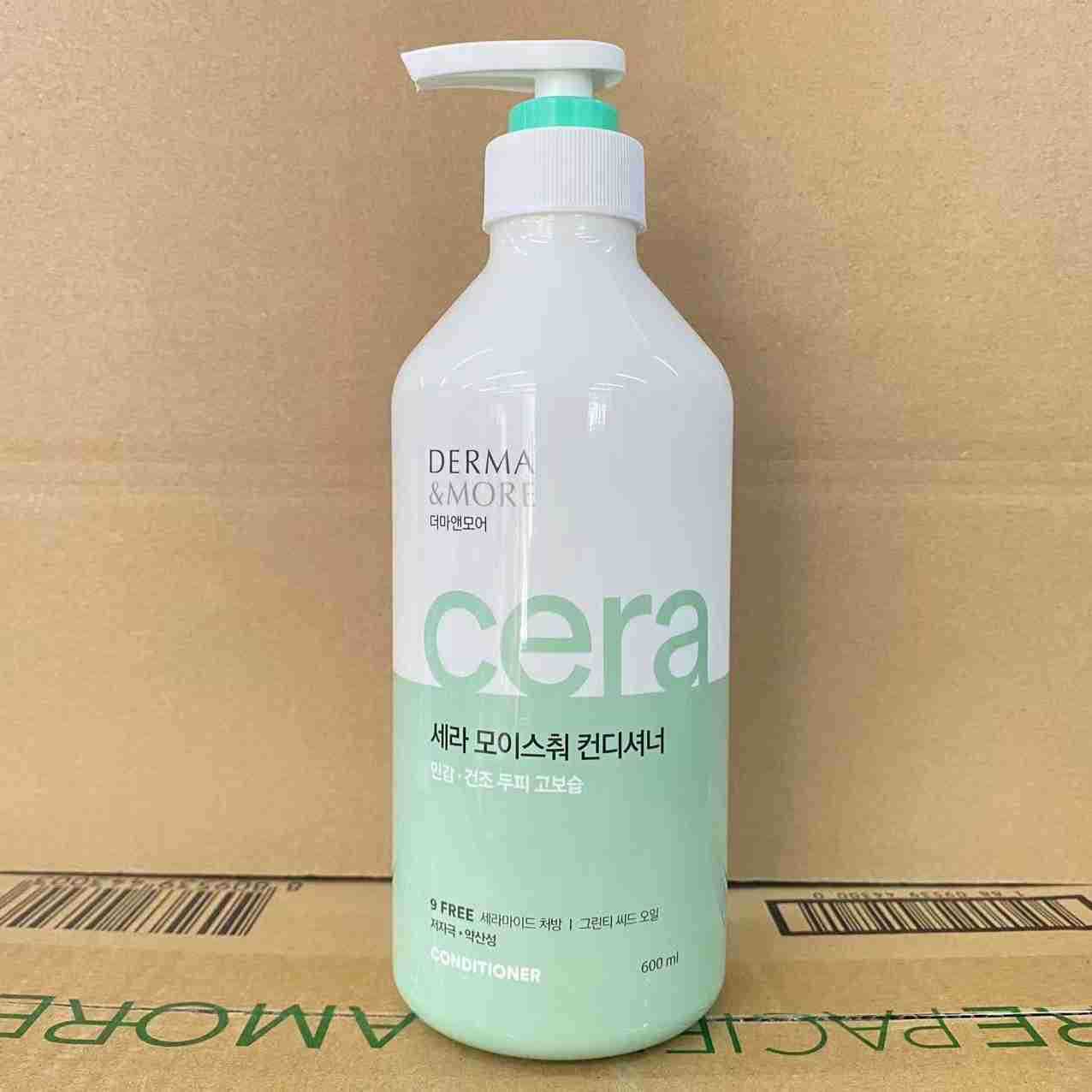 Bộ dầu gội và dầu xả phục hồi tóc hư tổn Derma & More giảm gãy rụng, dưỡng tóc bóng khỏe cho da đầu nhạy cảm 600ml