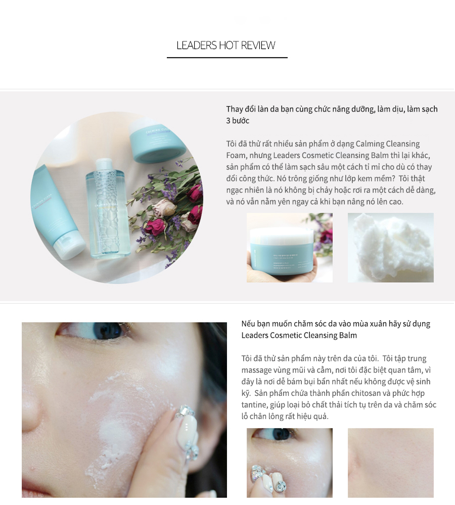 Nước tẩy trang làm dịu da Leaders Calming Cleansing Water