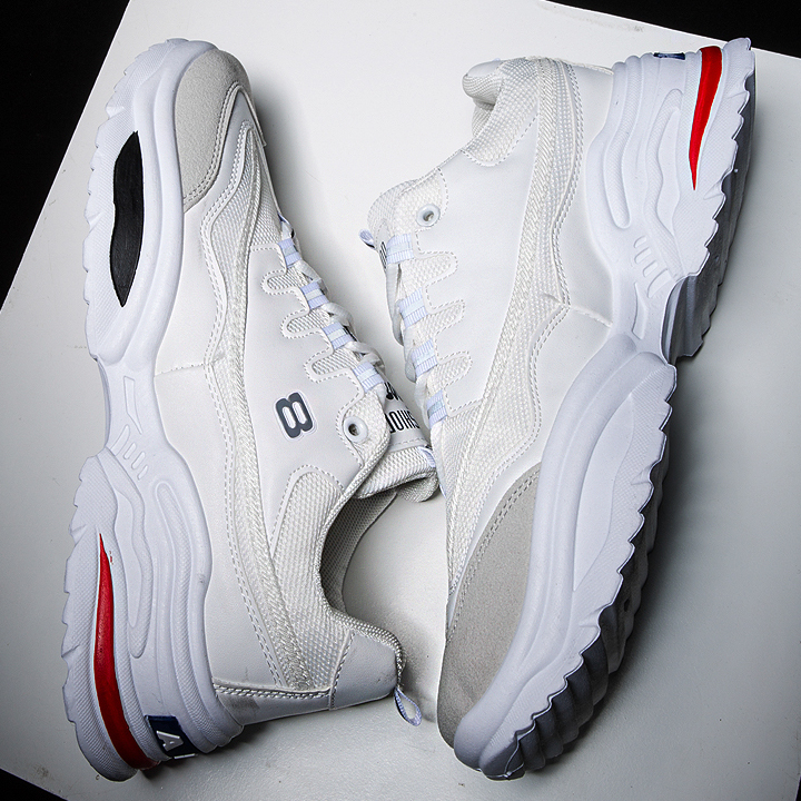 Giày sneaker hàn quốc, thể thao nam trắng, giày nam đen trắng trẻ trung BELIFA STORE mã A18T