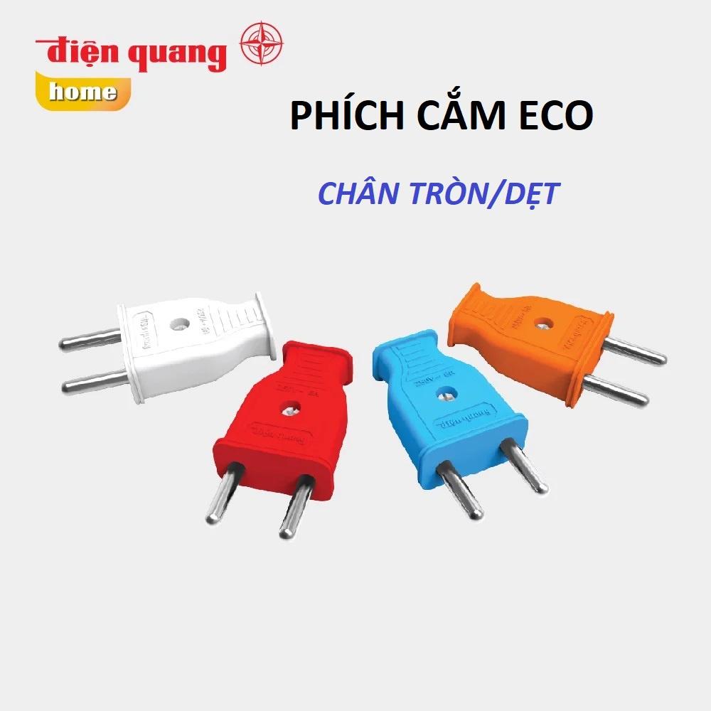 Phích cắm Điện Quang ECO - nhựa ABS chịu nhiệt, chống rò rỉ điện - chân tròn/dẹt