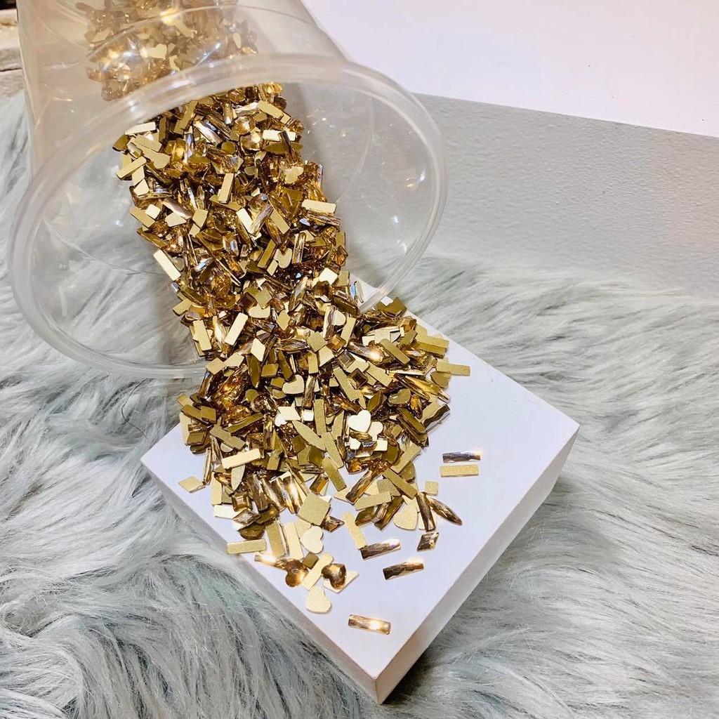 Đá chân dẹt mix 100 viên