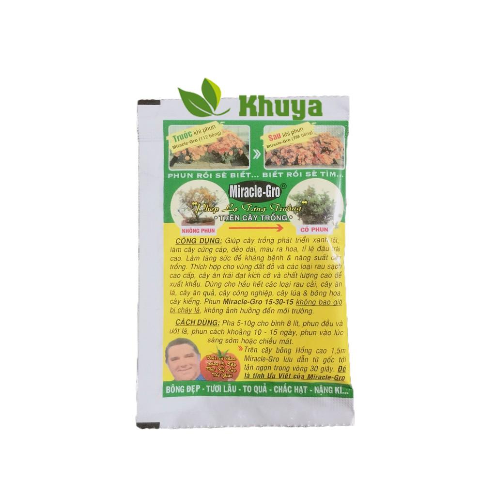 Phân bón lá Miracle Gro 15-30-15 gói 10gr Xanh lá - Đâm Chồi