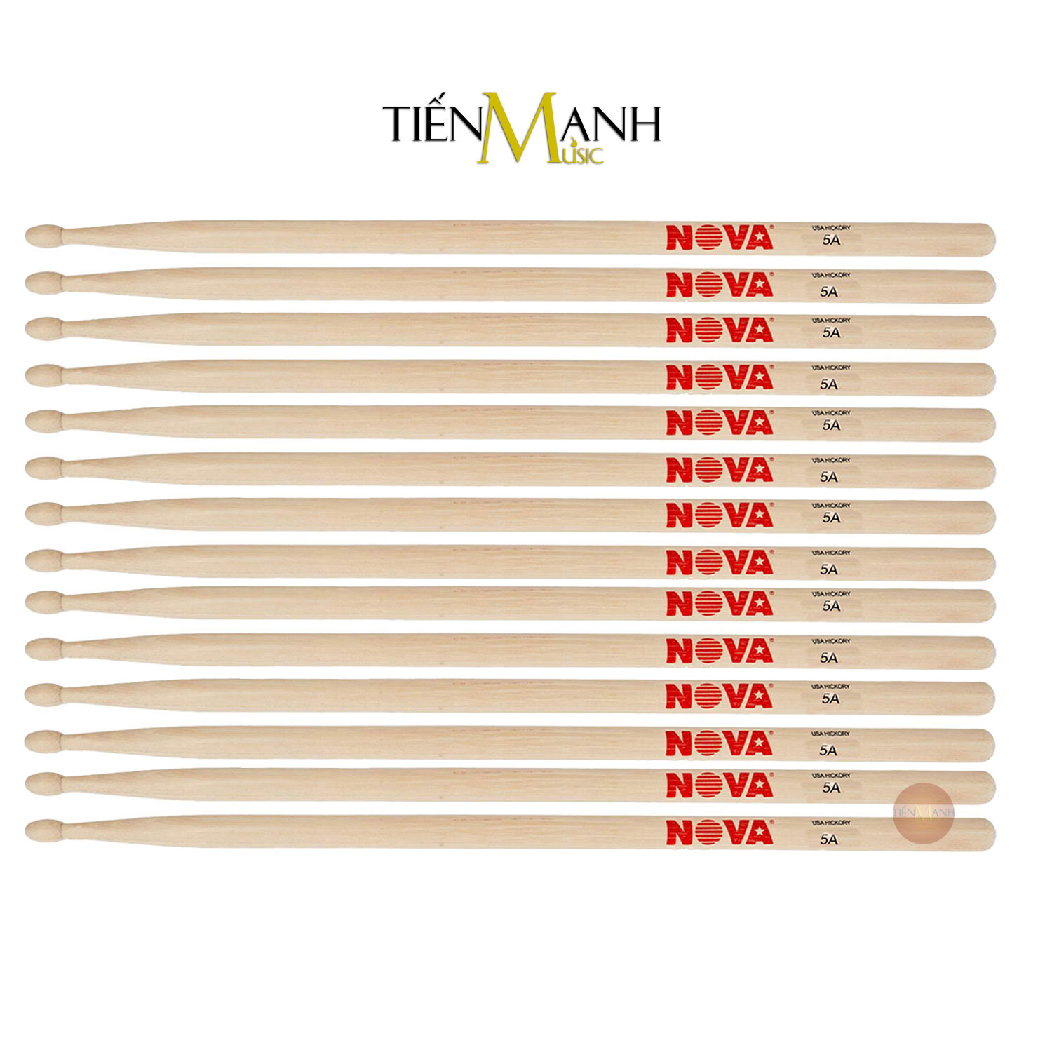 Dùi Trống Vic Firth Nova N5A, N7A - American Classic Hickory Drumsticks VicFirth Hàng Chính Hãng - Kèm Móng Gẩy DreamMaker