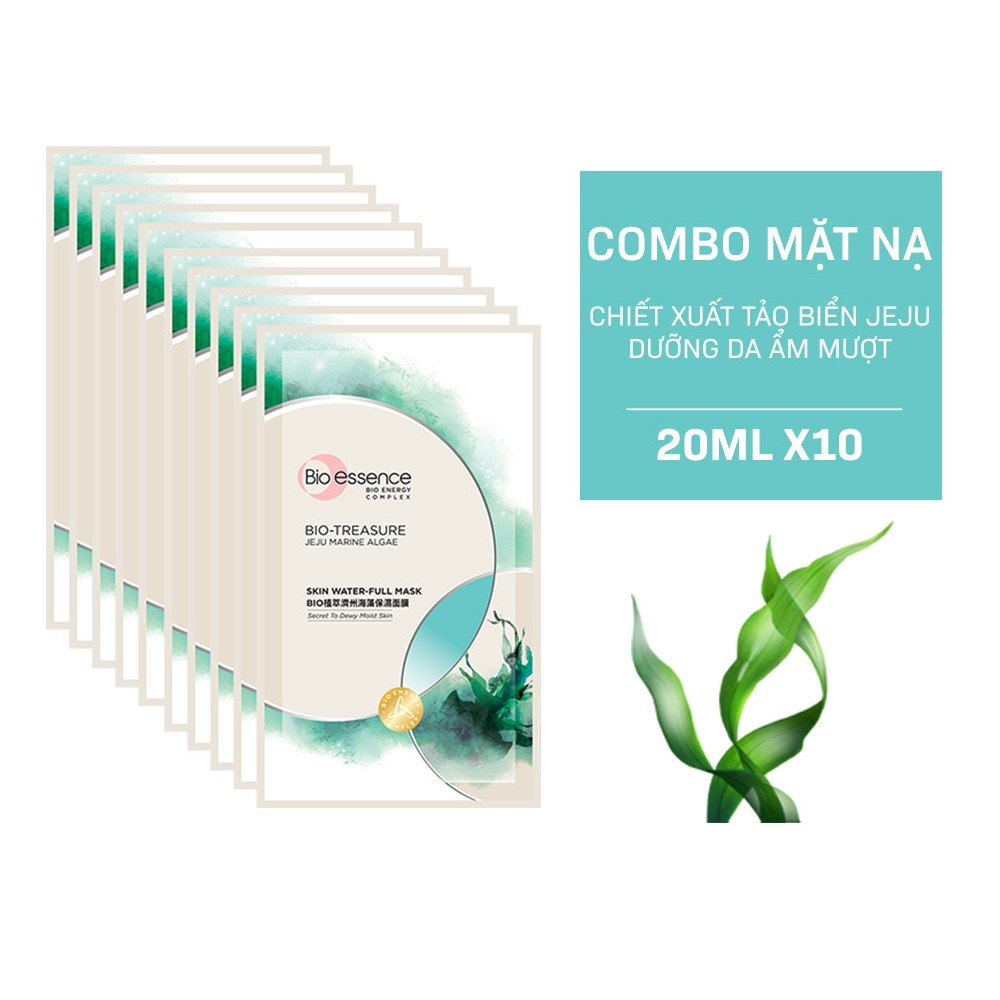 Combo 10 miếng Mặt nạ tảo biển dưỡng da ẩm mượt Bio Jeju Marine Algae Bio-essence