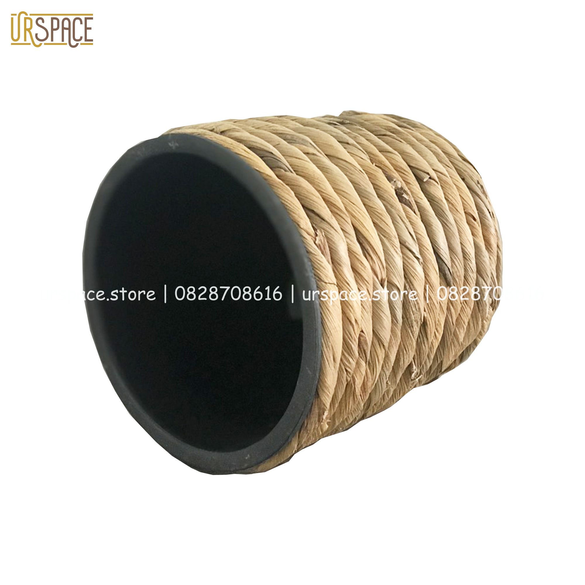 Chậu trồng cây lục bình hình tròn/ Hand-woven round hyacinth planter