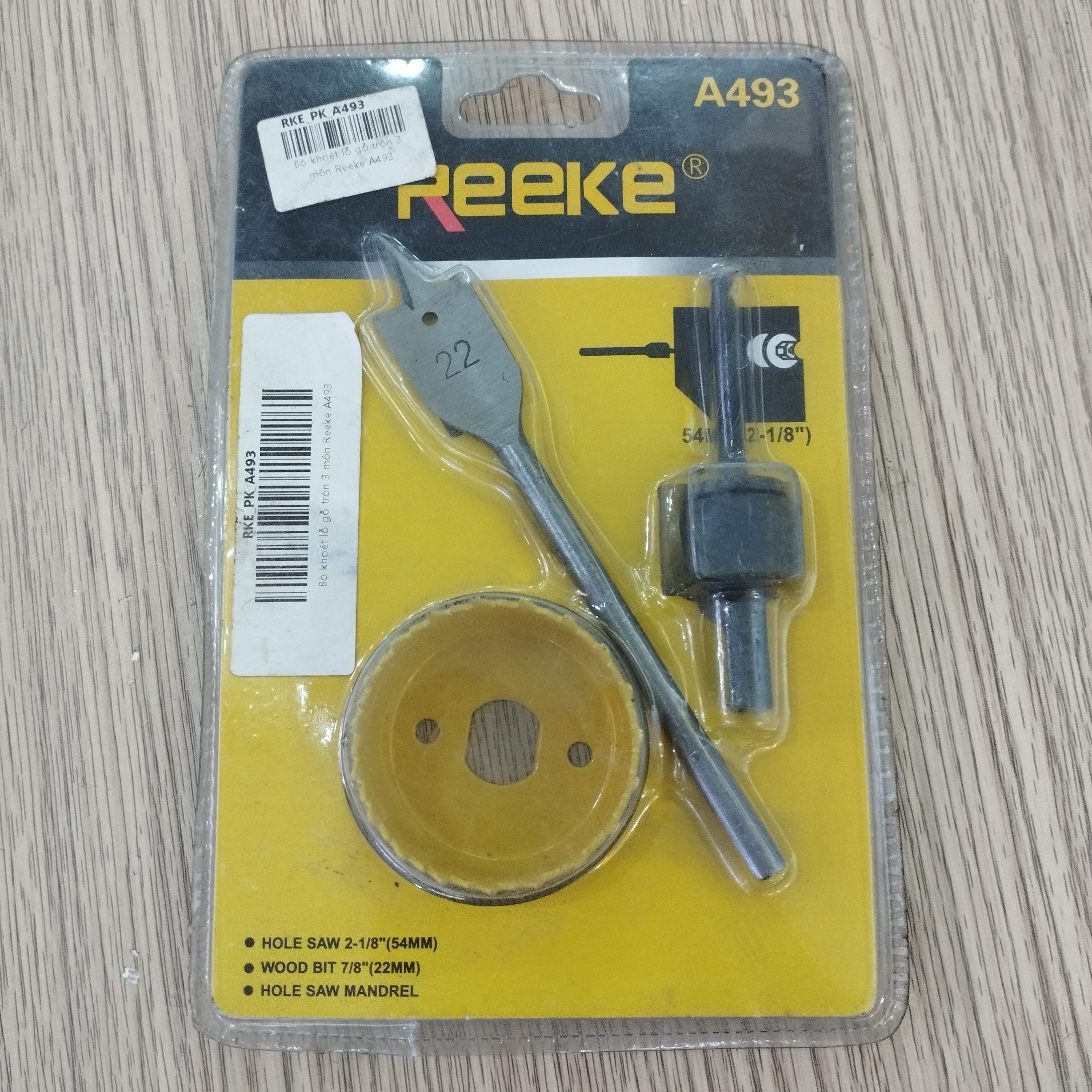 Bộ khoét lỗ gỗ tròn 3 món Reeke A493