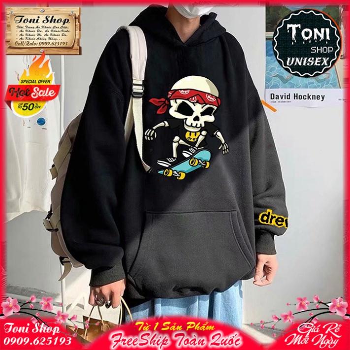 ÁO HOODIE DREW BỘ XƯƠNG LƯỚT VÁN In Pet Siêu Bền Đẹp (HD2815 - Kèm Video Ảnh Thật) (TONI SHOP)