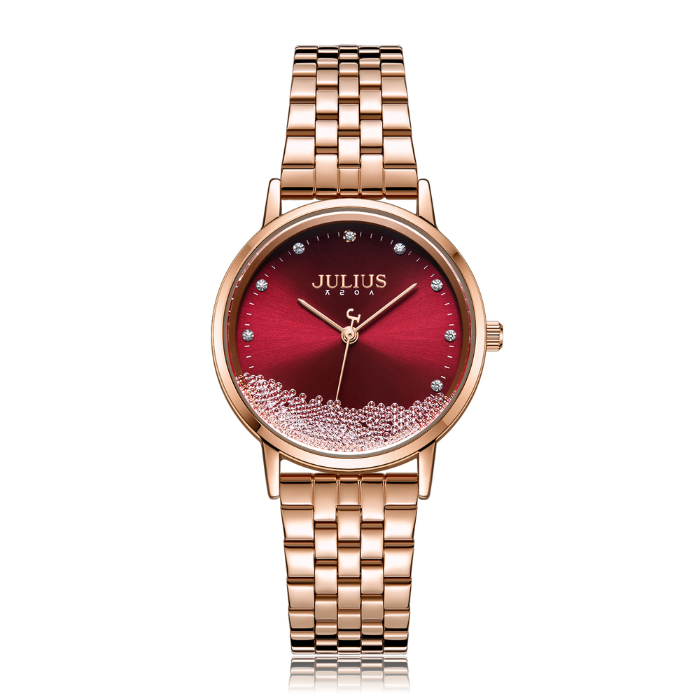 Đồng Hồ Nữ JA-1283C Julius Hàn Quốc Dây Thép