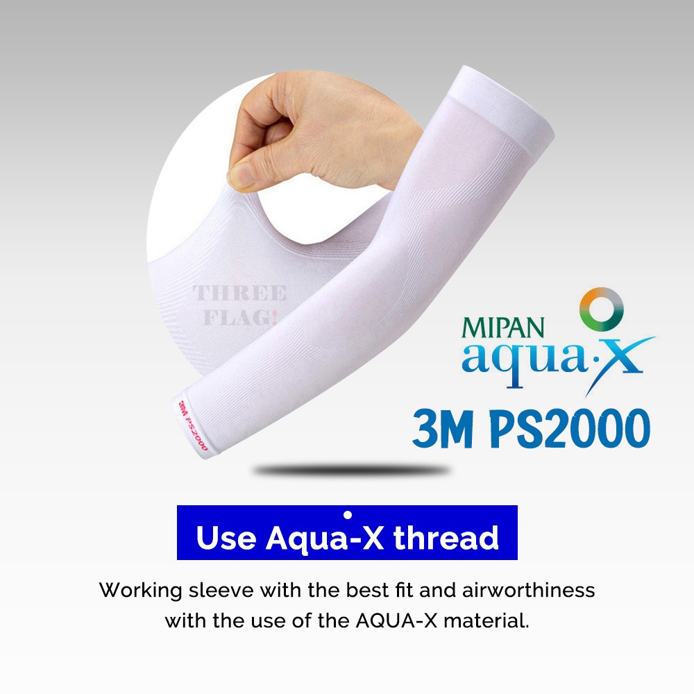Ống tay chống tia UV 3M Thinksafe PS2000 Mipan Aquax - ống tay chống nắng  thoáng mát chống tia cực tím thấm hút mồ hôi
