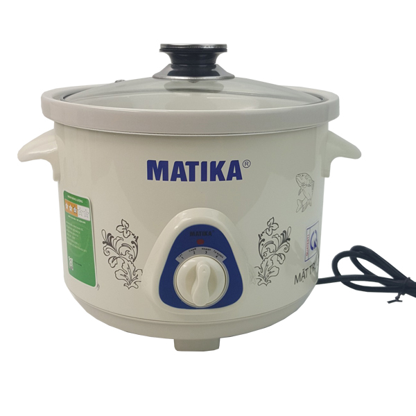 Nồi kho cá nấu cháo - Nồi nấu chậm Matika MTK-9125 - Hàng chính hãng