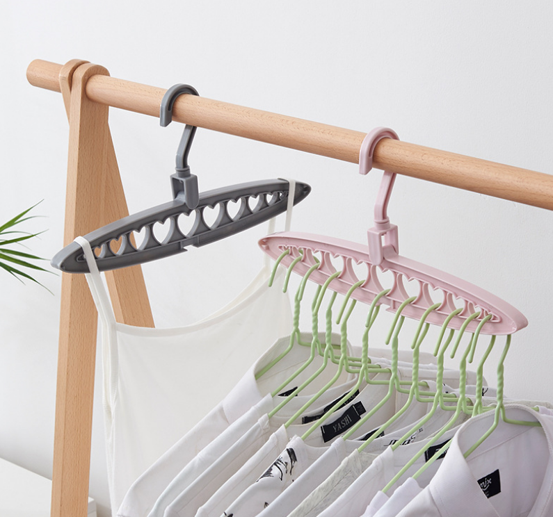 Móc Treo Quần Áo 11 Lỗ Móc Hình Trái Tim Đa Năng