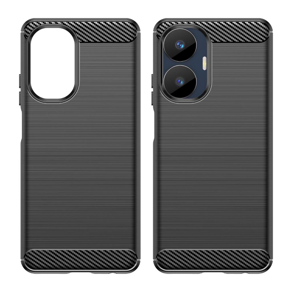 Ốp lưng cho Realme C55 silicone mềm Carbone phay xước chống sốc chống vân tay