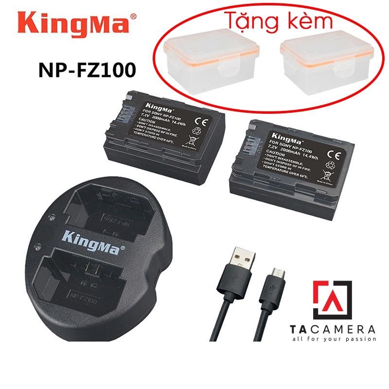 Pin - Sạc Đôi KingMa Cổng USB dành Cho Sony FZ100 2000mAh - Hàng Chính Hãng