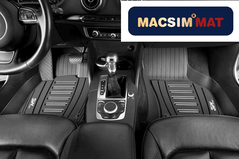 Thảm lót sàn xe ô tô dành cho Audi Q3 2011 - 2018 Nhãn hiệu Macsim 3W chất liệu nhựa TPE đúc khuôn cao cấp - màu đen