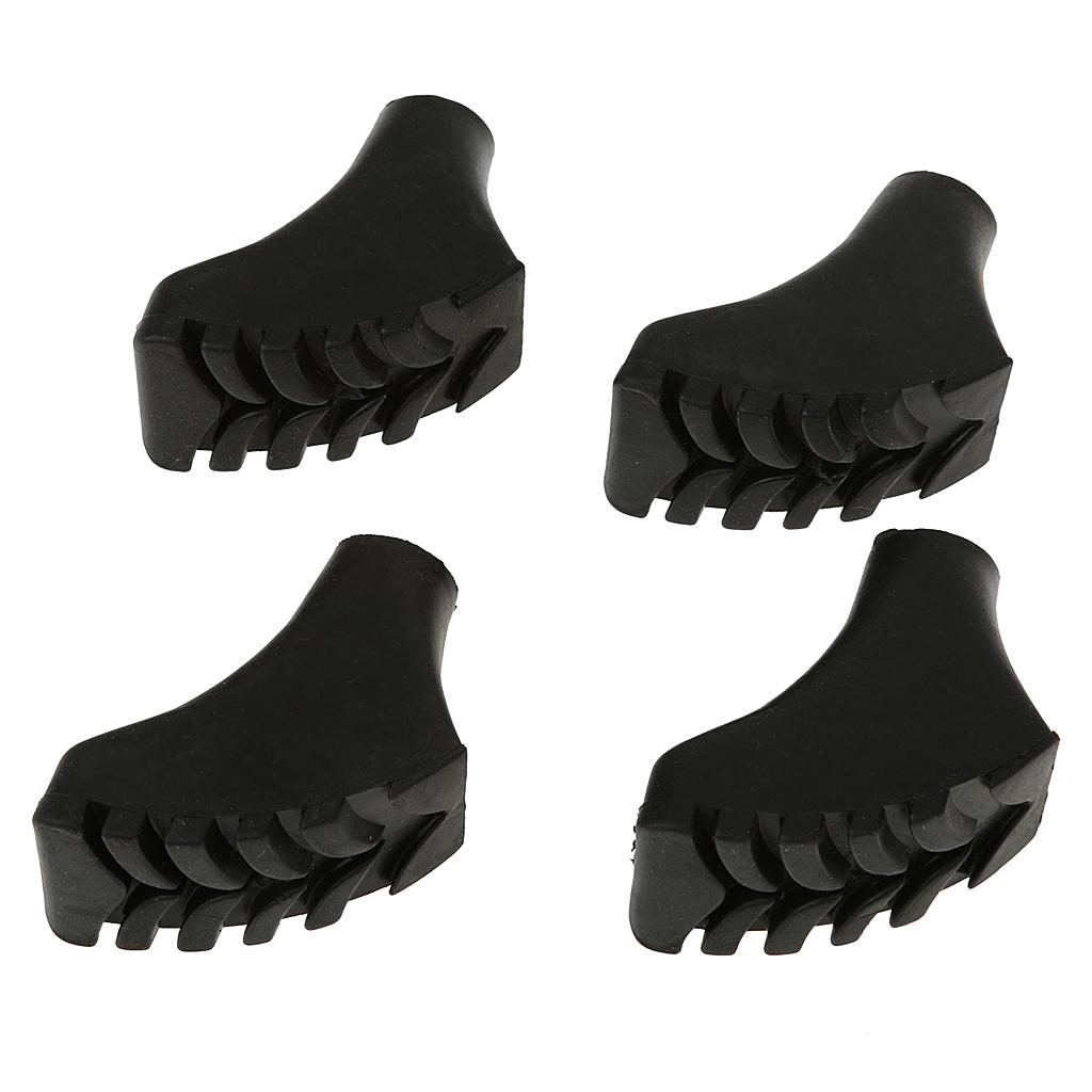 4pcs Durable Rubber Paw Feet Tips Hammers Hiking Stick Walking Trekking Pole Caps