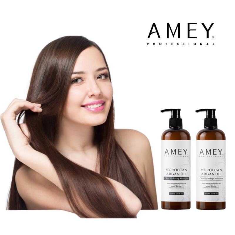 Dầu gội đầu cặp dưỡng tóc phục hồi thơm lâu giữ màu AMEY 500ml