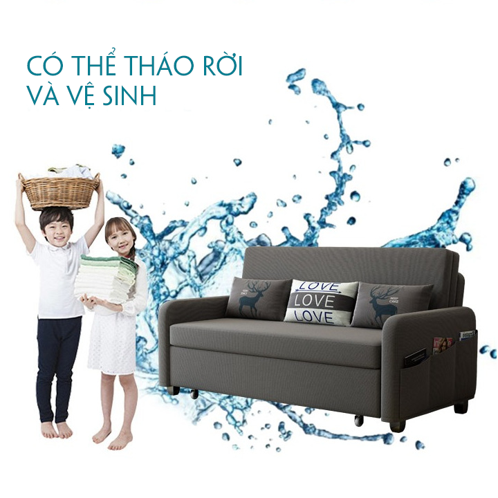 Ghế Sofa Cao Cấp Kiêm Giường Sofa Gấp Gọn 1m95 x 1m60 Kèm Ngăn Chứa Đồ Đa Năng Ghế Sofa Giường Đa Năng