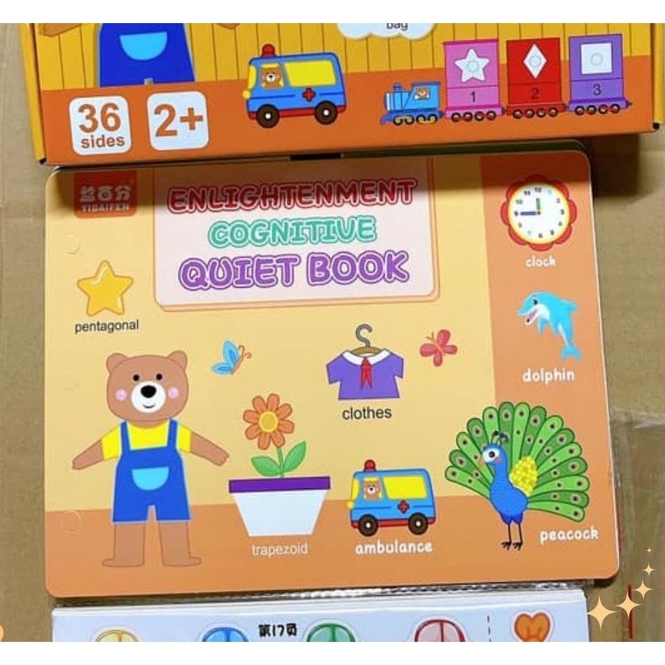 Học liệu bóc dán Montessori 17 chủ đề cho bé, đồ chơi bảng bận rộn busy tiếng Anh