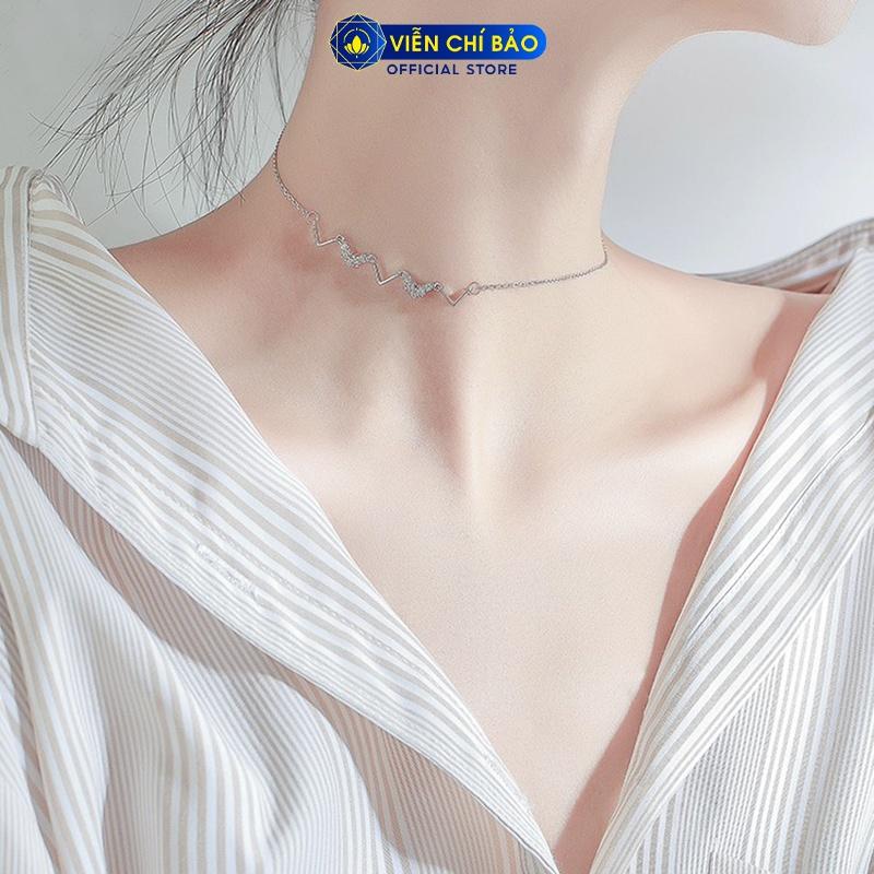 Dây chuyền bạc nữ hình zig zag chất liệu bạc 925 thời trang phụ kiện trang sức nữ Viễn Chí Bảo D400226x