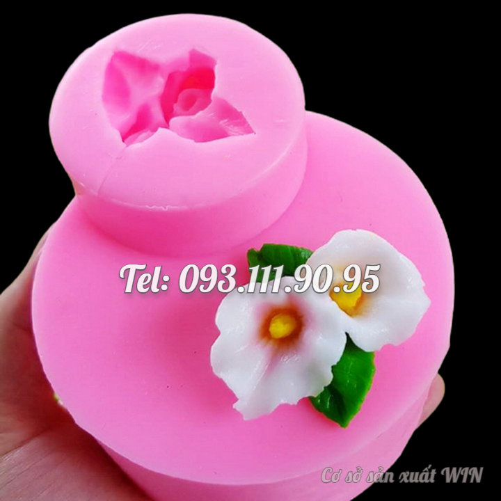 Khuôn rau câu silicon hoa rum đôi – Mã số 1651