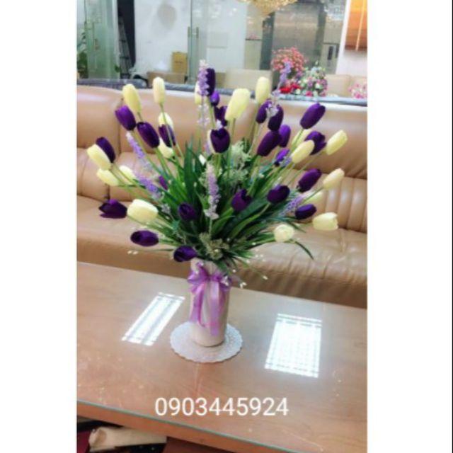 Cành Tuylip 3 bông không kèm lọ - Hoa Giả