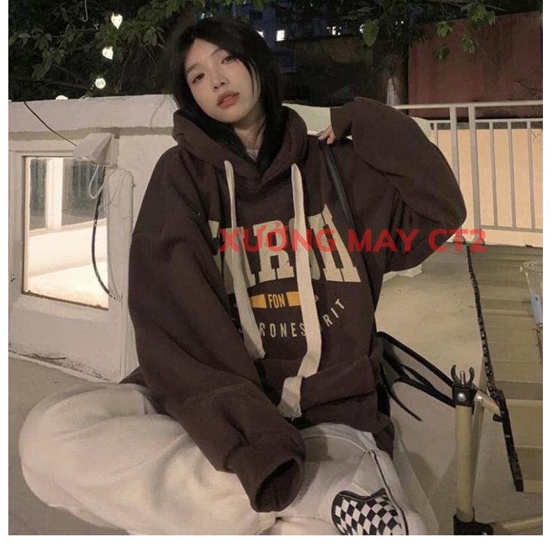 Áo hoodie nam nữ,Áo sweater nỉ nam nữ from rộng Unisex chất nỉ ngoại siêu dày dặn in 2 mầu XƯỞNGMAYTC2
