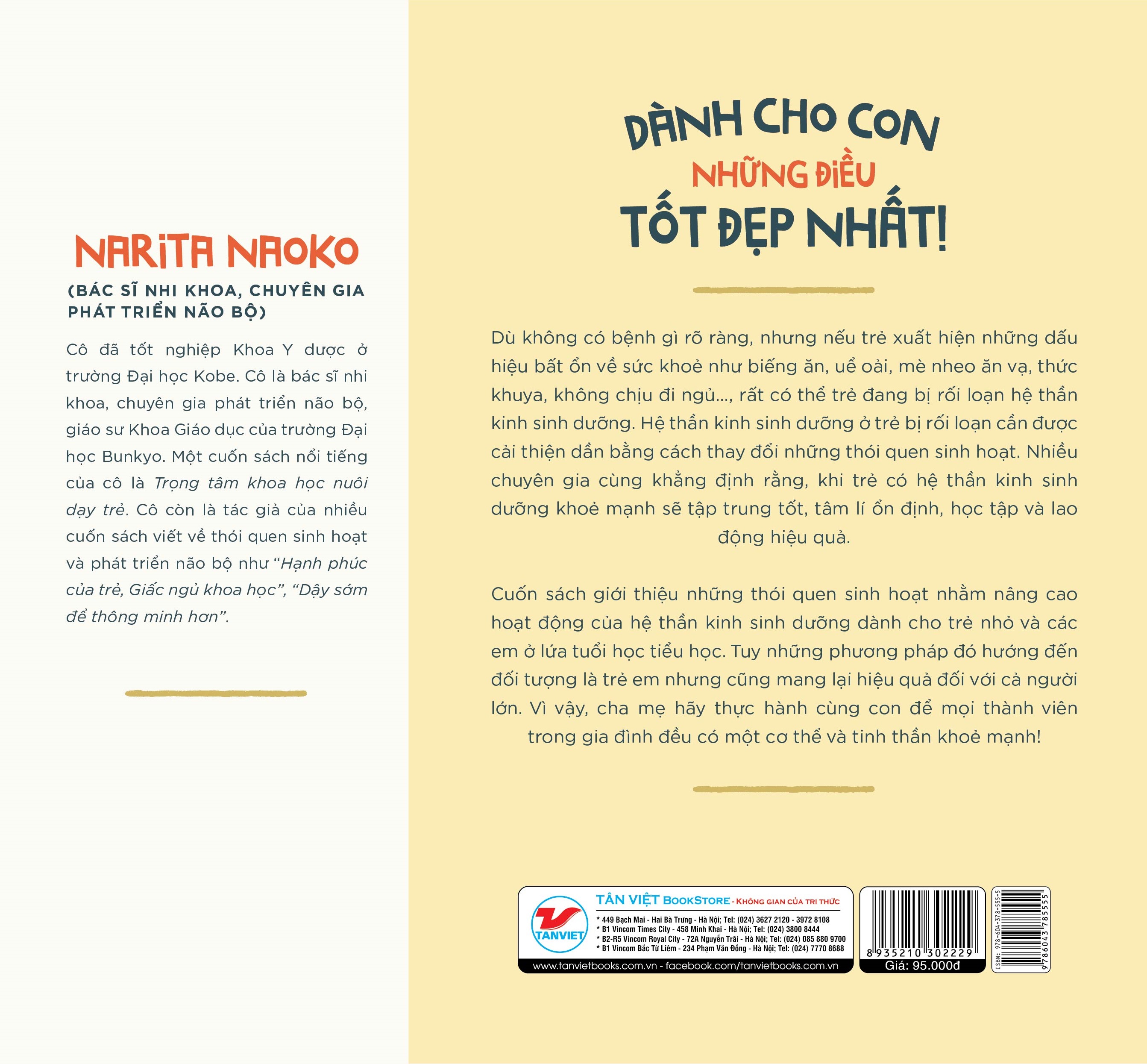 Dành Cho Con Những Điều Tốt Đẹp Nhất - 62 Thói Quen Tốt Giúp Trẻ Có Hệ Thần Kinh Sinh Dưỡng Khỏe Mạnh - Tặng kèm Bookmark