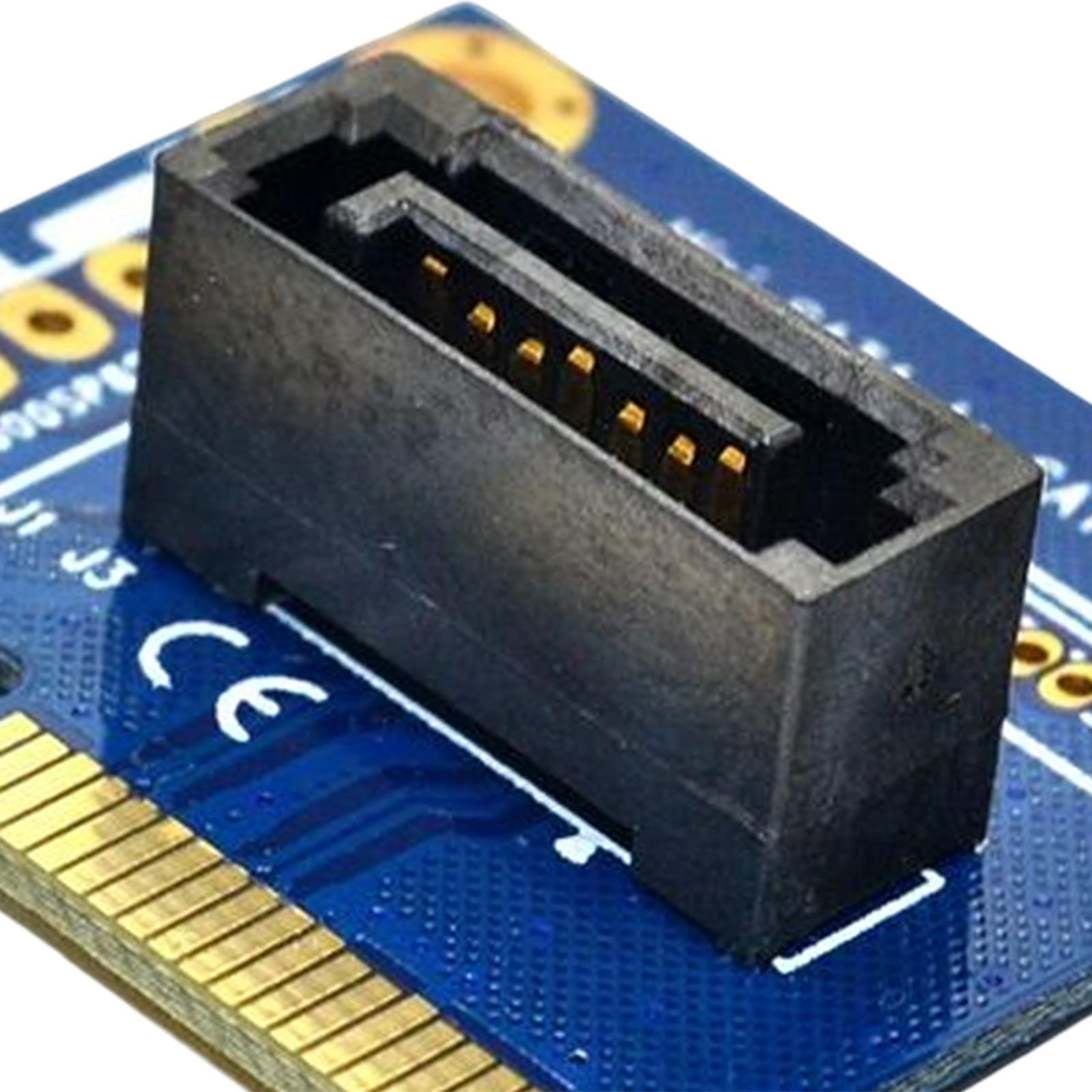 MSATA to SATA Adapter Card ,Motherboard Module Conversion .Vertical Connector Mini SATA to 7Pin SATA Riser Card