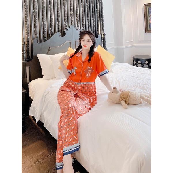 Đồ Bộ Pijama Lụa Đồ Mặc Nhà️ Bộ Ngủ Cao Cấp Mát Mềm Mịn - ELSA