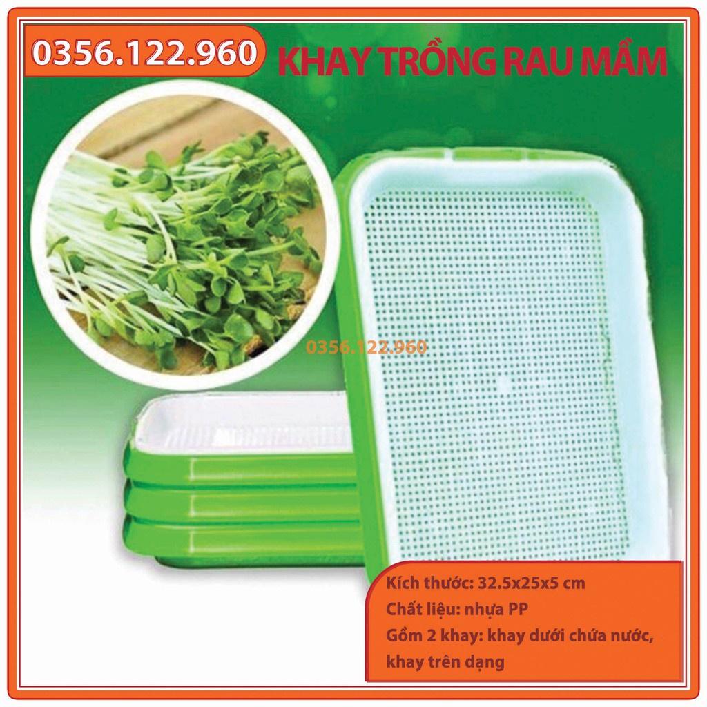 Bộ 10 Khay trồng giá đỗ, ươm rau mầm sạch an toàn, diện dụng