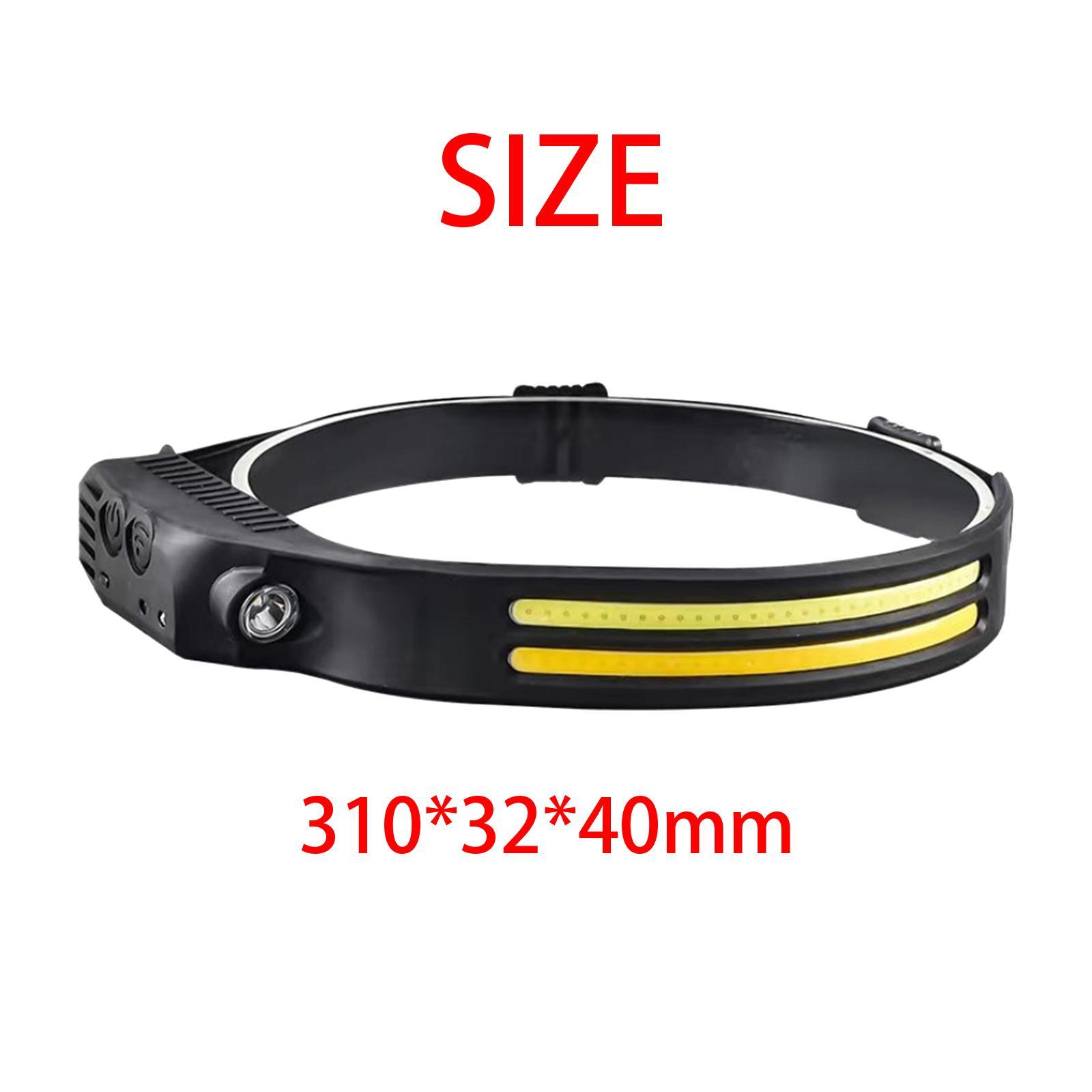 Head Light Headlight Weatherproof Head Torches, Lightweight USB Rechargeable, Head Lamps  for Camping Emergency Outdoor Hiking