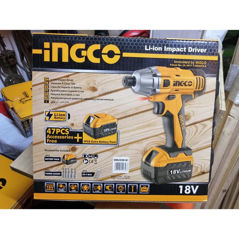 MÁY SIẾT VÍT DÙNG PIN 18V INGCO CIDLI228181 - HÀNG CHÍNH HÃNG