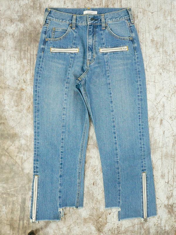 Quần Jeans Nữ MOUSSY Japanese Washed Irregular Zipper Jeans - SIZE 26