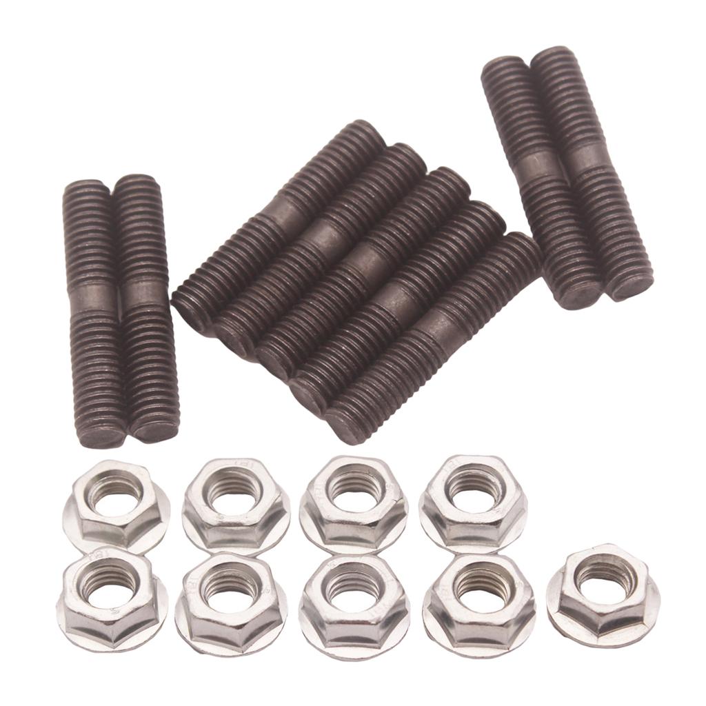 9 X Turbo Studs +Lock Nut for S13 S14 S15 CA18 Garrett T2 T25 T28 Tu