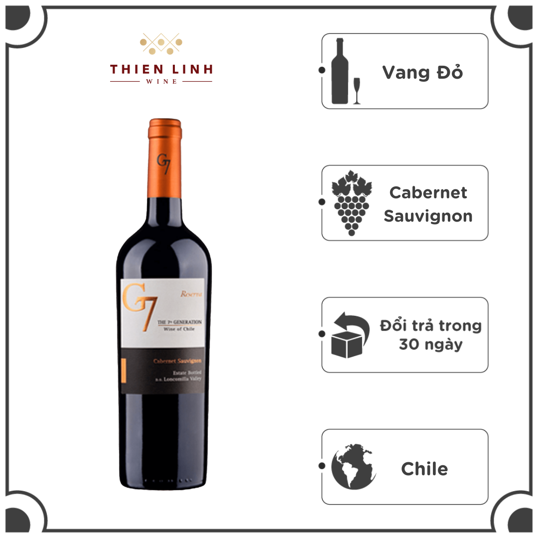 Rượu Vang Đỏ Chile G7 Reserva Cabernet Sauvignon