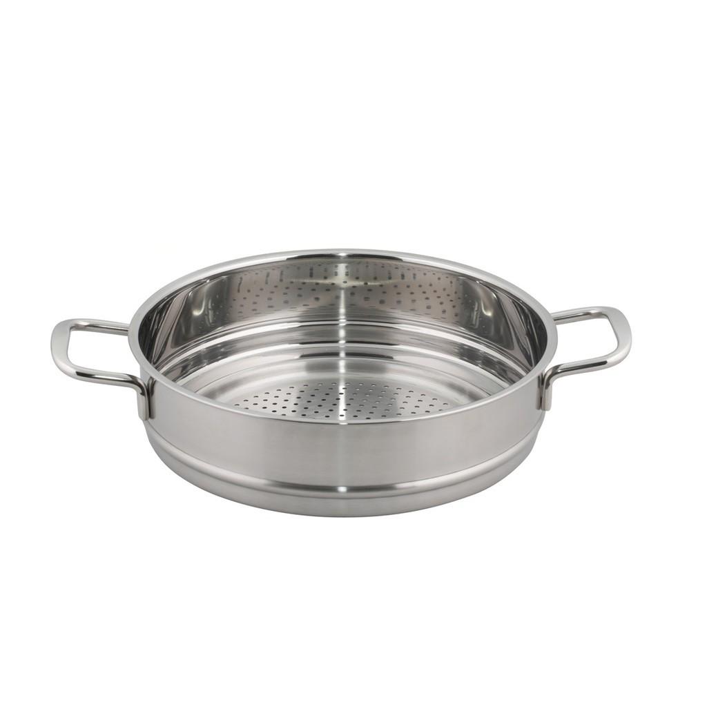 Bộ nồi xửng hấp inox và chảo chống dính FIVESTAR Standard 3 đáy 6 chiếc inox 430 nắp kính dùng được bếp từ , hồng ngoại