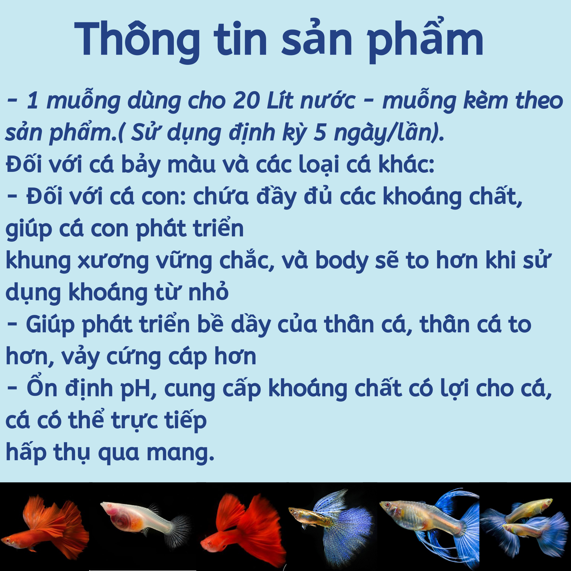 Mineral Premix bổ sung khoáng cho cá tép - NUPHAR Sản phẩm giúp cá khỏe - Hingaostore.