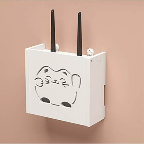 KỆ TỦ wifi giá treo router đầu thu ốp tường KX30 bằng ván PVC màu trắng phong cách hiện đại sang trọng ĐẦY DỦ PHỤ KIỆN TREO