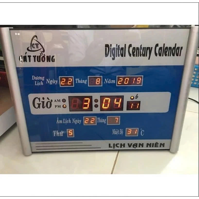 Đồng Hồ Treo Tường Vạn Niên Cao Cấp – Có Lịch Âm, Sang Trọng, 40x30cm Chuẩn Phong Thủy