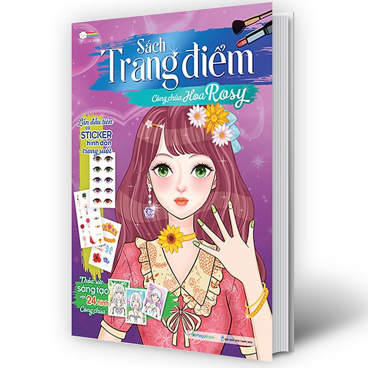 Sách Trang điểm công chúa Hàn Quốc (Tô màu và bóc dán hơn 100+ stickers cho bé) - ảnh 3