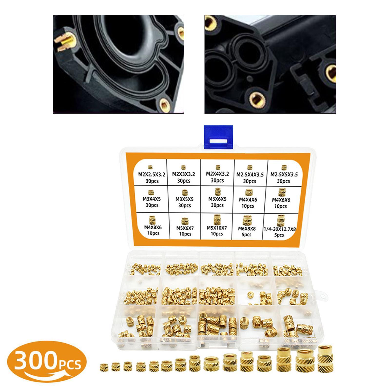 M2 M2.5 M3 M4 M5 M6 Copper Female Thread Knurled Nut Assortment Hydraulic Welded Joint Injection Molding for 3D Printing Injection Molding