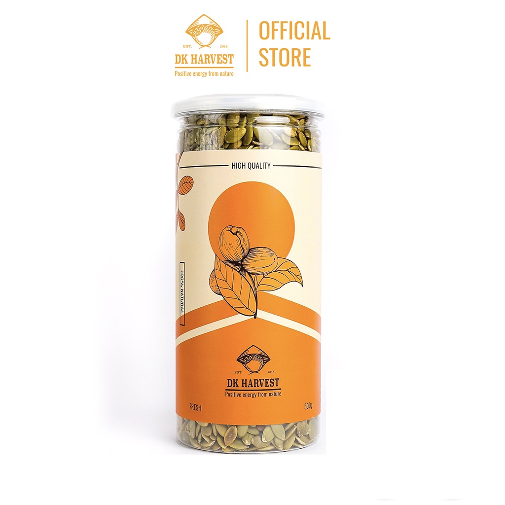 Hạt Bí Xanh Đã Tách Vỏ Nhập Khẩu Dk Harvest - 100 Nguyên Chất Và Không Ướp Muối - 250G, 500G - 500G