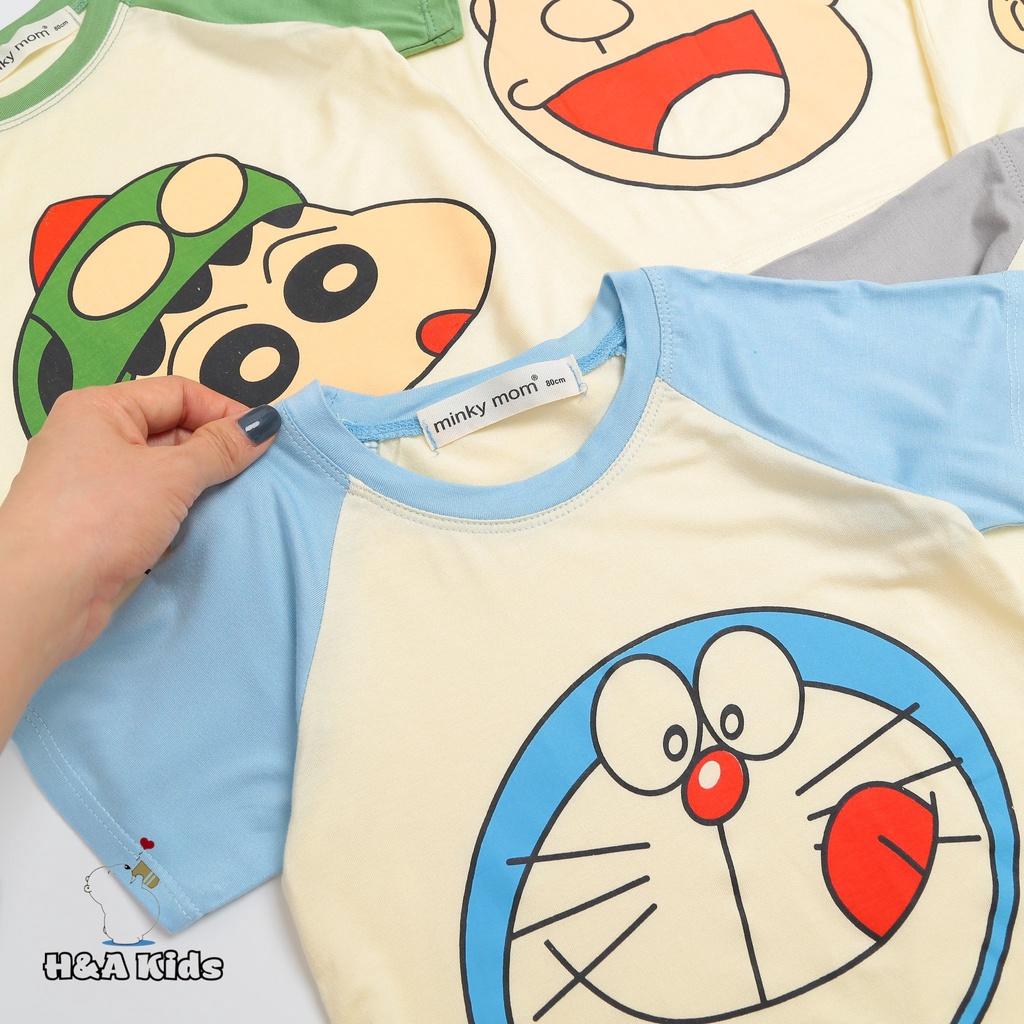 Quần áo trẻ em,bộ cộc tay thun lạnh hàng Minky mom hang loại 1,quần áo mùa hè thoáng mát cực xịn cho bé từ 8-18kg